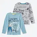 Bild 1 von Kinder-Jungen-Langarmshirt mit Skater-Motiv, 2er-Pack