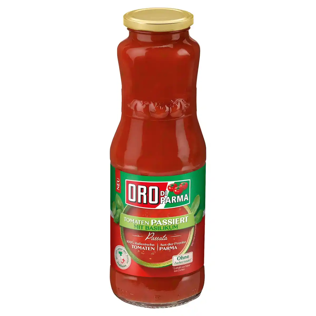 Bild 1 von ORO DI PARMA Tomaten 700 g, passierte Tomaten Basilikum