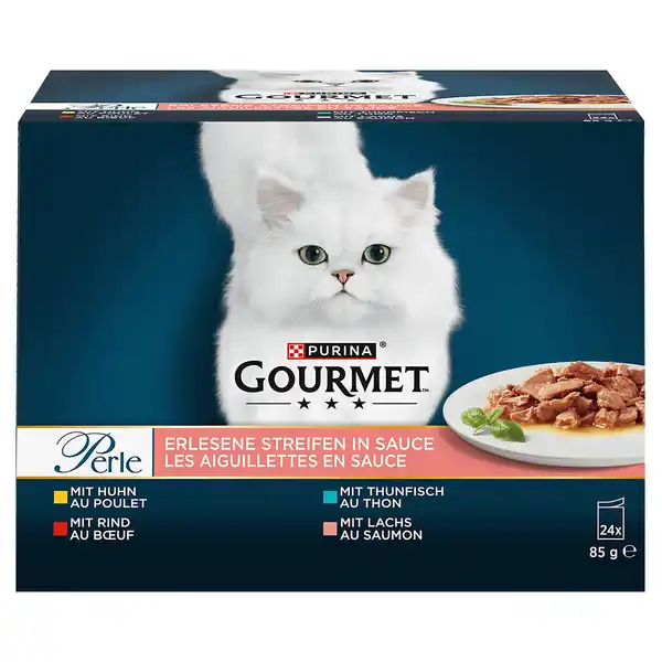 Bild 1 von GOURMET PERLE Erlesene Streifen 24 x 85 g