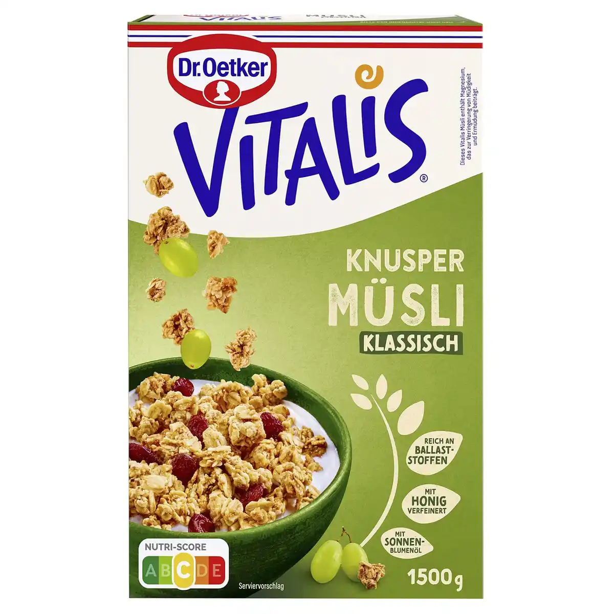 Bild 1 von DR. OETKER Vitalis 1,5 kg, Knusper Müsli mit Rosinen