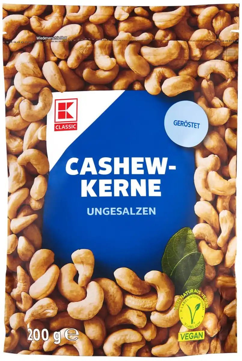 Bild 1 von K-CLASSIC Cashewkerne, 200-g-Packg.