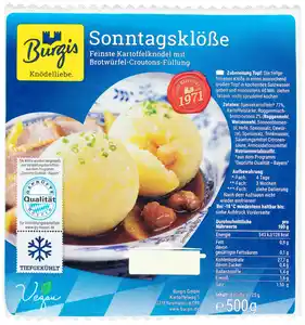 BURGIS Sonntagsklöße, 4 St. = 500-g-Packg.