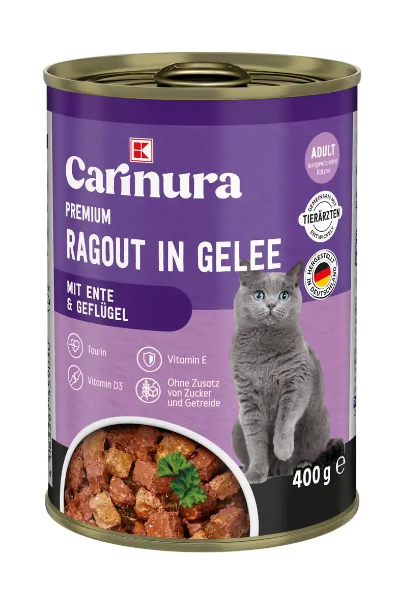 Bild 1 von K-CARINURA Katzennahrung, 400-g-Dose