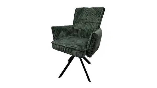 Bild 1 von Armlehnstuhl Cord grün Taschenfederkern - RAVELLO