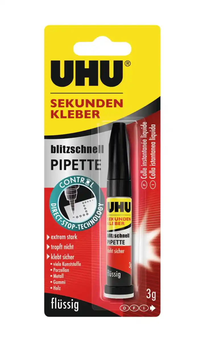 Bild 1 von UHU Sekundenkleber, 3-g-Tube