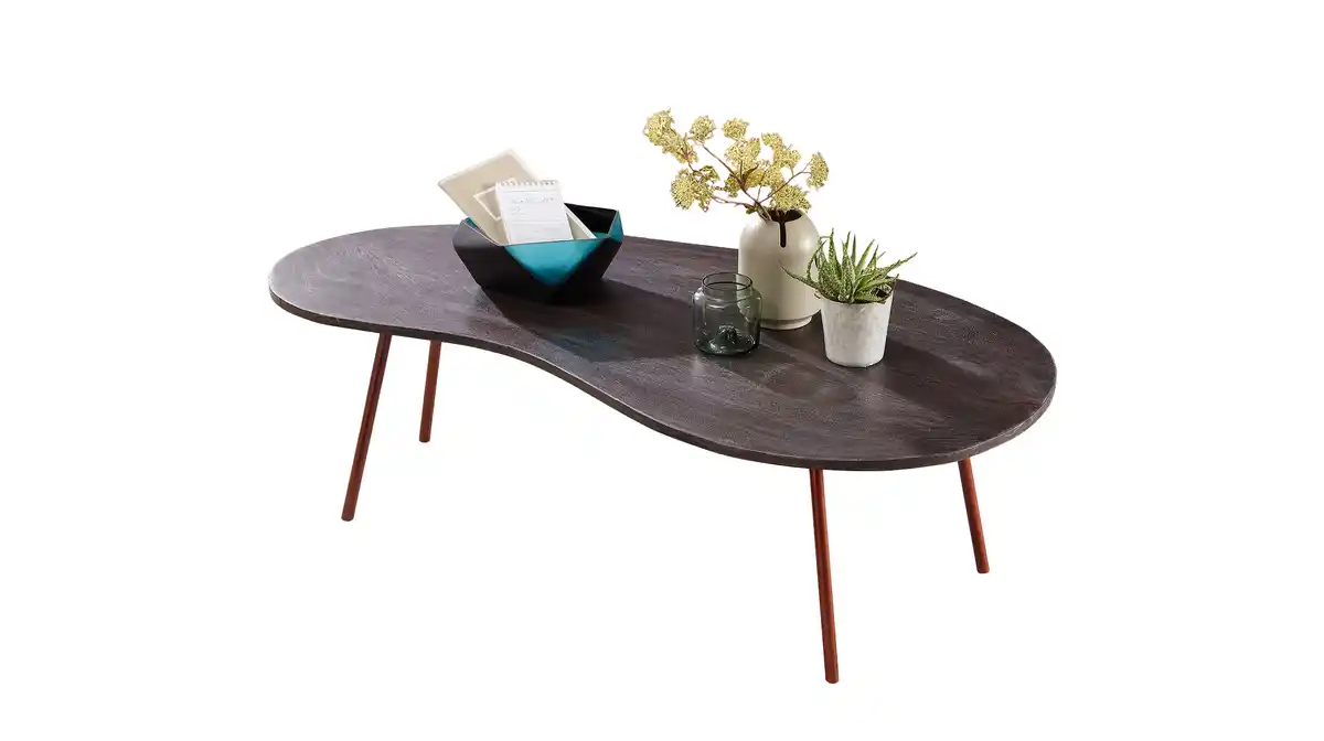 Bild 1 von Couchtisch Akazie massiv grau lackiert 122 x 63 cm - JARLA