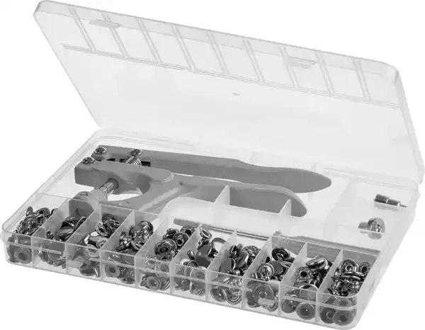 Bild 1 von TALENTUS® Druckknopf-Set Metall, 106-teilig