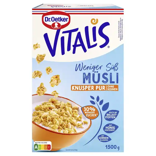 Bild 1 von DR. OETKER Vitalis 1,5 kg weniger süß Knusper pur