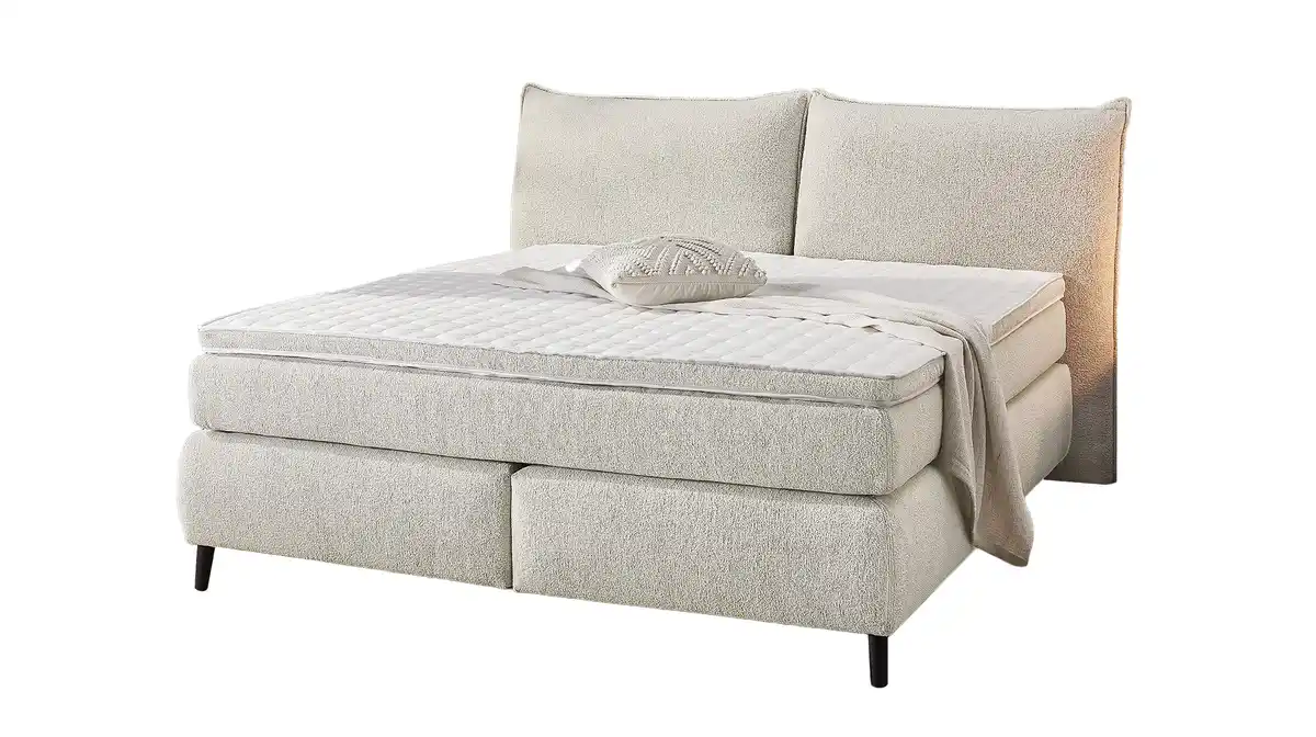 Bild 1 von Boxspringbett 180 x 200 cm beige Stoffbezug - HACIENDA
