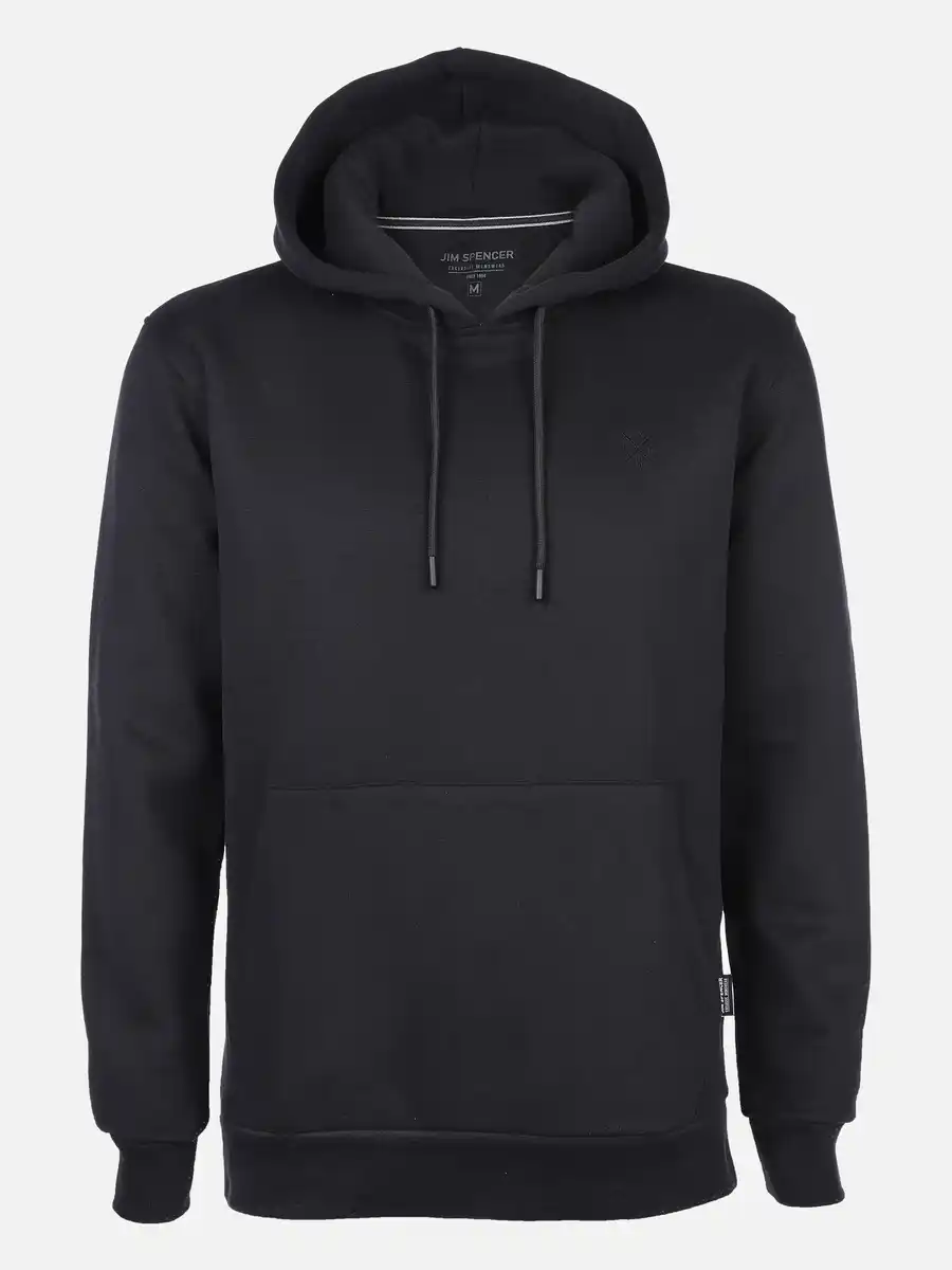 Bild 1 von Herren Kapuzensweatshirt unifarben Schwarz