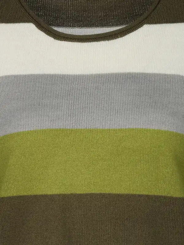 Bild 3 von Damen Pullover "Cashmere Like" mit breiten Frabstreifen Grün