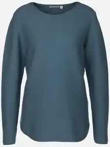 Damen Strukturpullover Blau