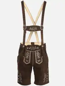 Herren Trachtenhose in Echtleder Braun