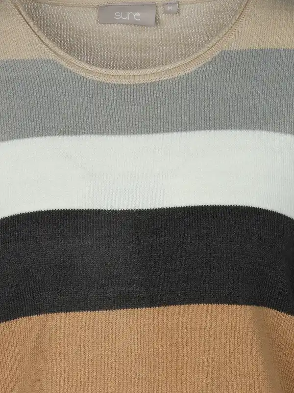 Bild 3 von Damen Pullover "Cashmere Like" mit breiten Frabstreifen Grau