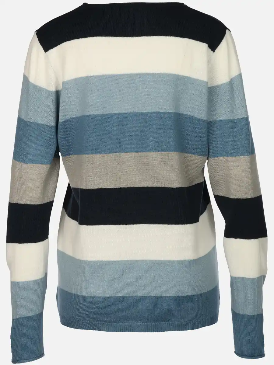Bild 2 von Damen Pullover "Cashmere Like" mit breiten Frabstreifen Blau