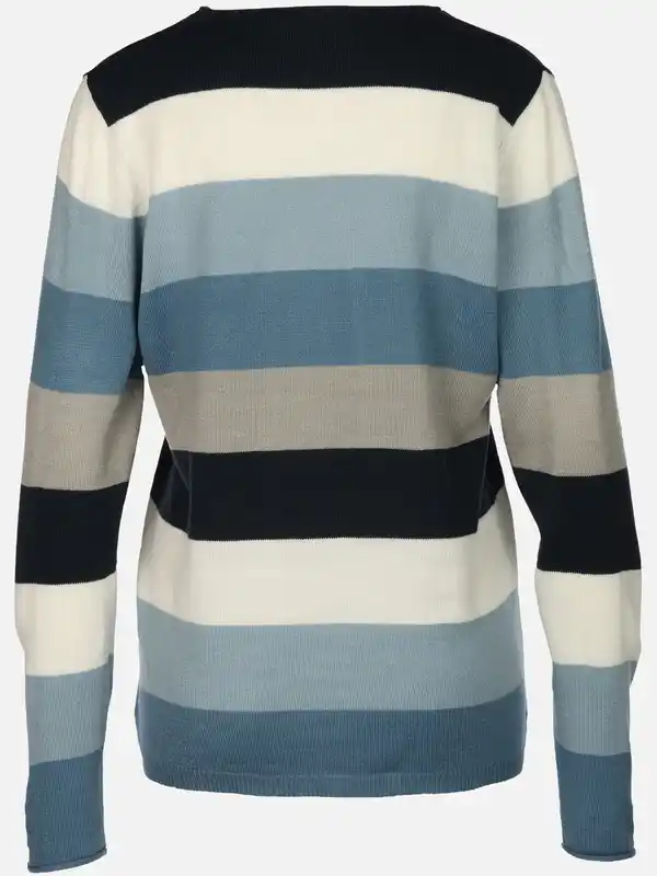Bild 2 von Damen Pullover "Cashmere Like" mit breiten Frabstreifen Blau