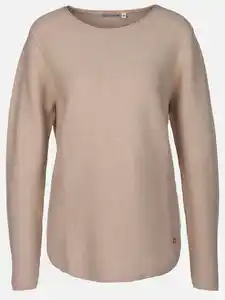 Damen Strukturpullover Beige