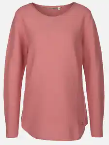 Damen Strukturpullover Rosa