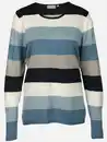 Bild 1 von Damen Pullover "Cashmere Like" mit breiten Frabstreifen Blau