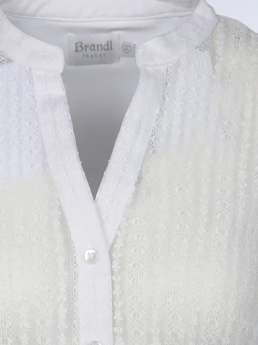 Bild 3 von Damen Dirndlbluse mit V-Ausschnitt Weiß