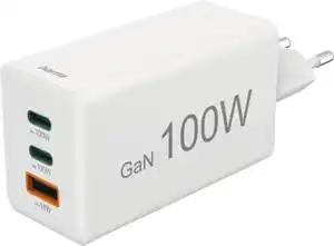 Hama 201997 Mini-Lader, GaN, 2xUSB-C+A, 100W