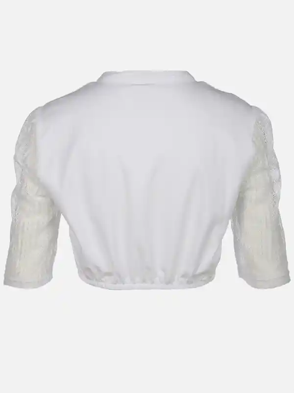 Bild 2 von Damen Dirndlbluse mit V-Ausschnitt Weiß