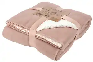 Kuscheldecke aus weichem Fleece und Sherpa