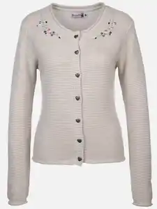 Damen Janker mit Stickerei Beige
