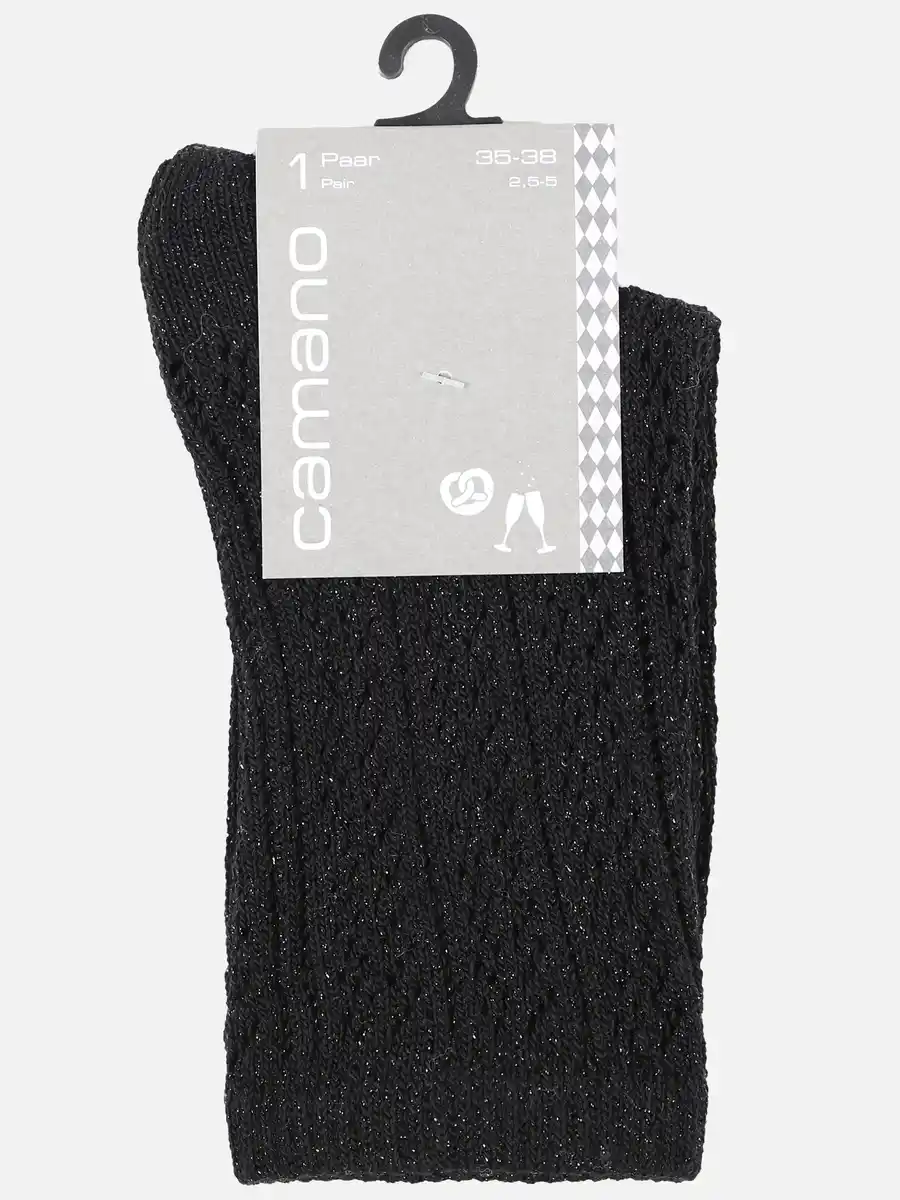 Bild 2 von Damen Wiesn-Socken mit Glitzerfäden Schwarz