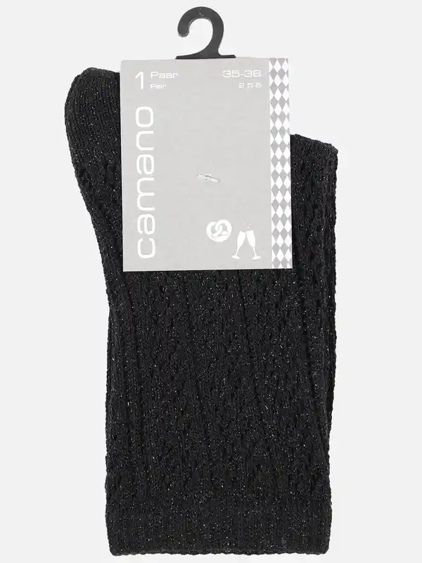 Bild 2 von Damen Wiesn-Socken mit Glitzerfäden Schwarz