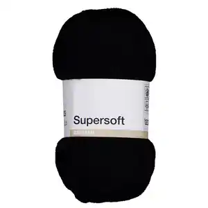 Super soft Strickgarn - Schwarz, Schwarz, 50g
