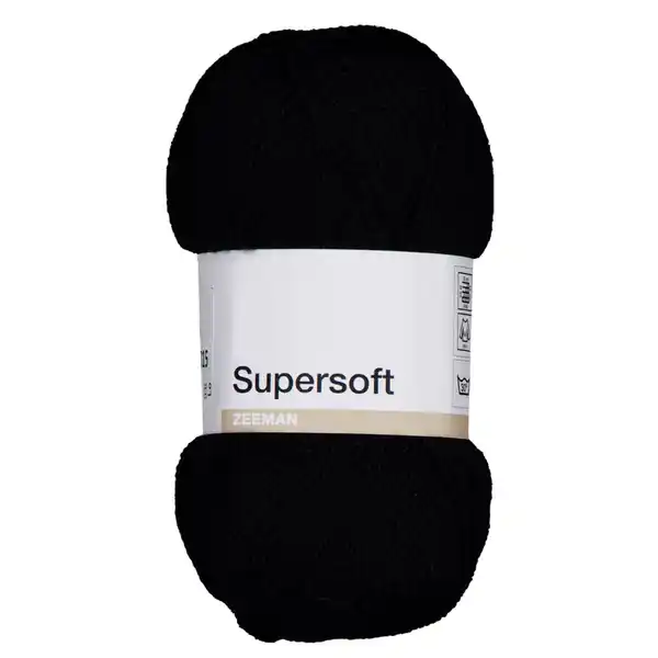Bild 1 von Super soft Strickgarn - Schwarz, Schwarz, 50g