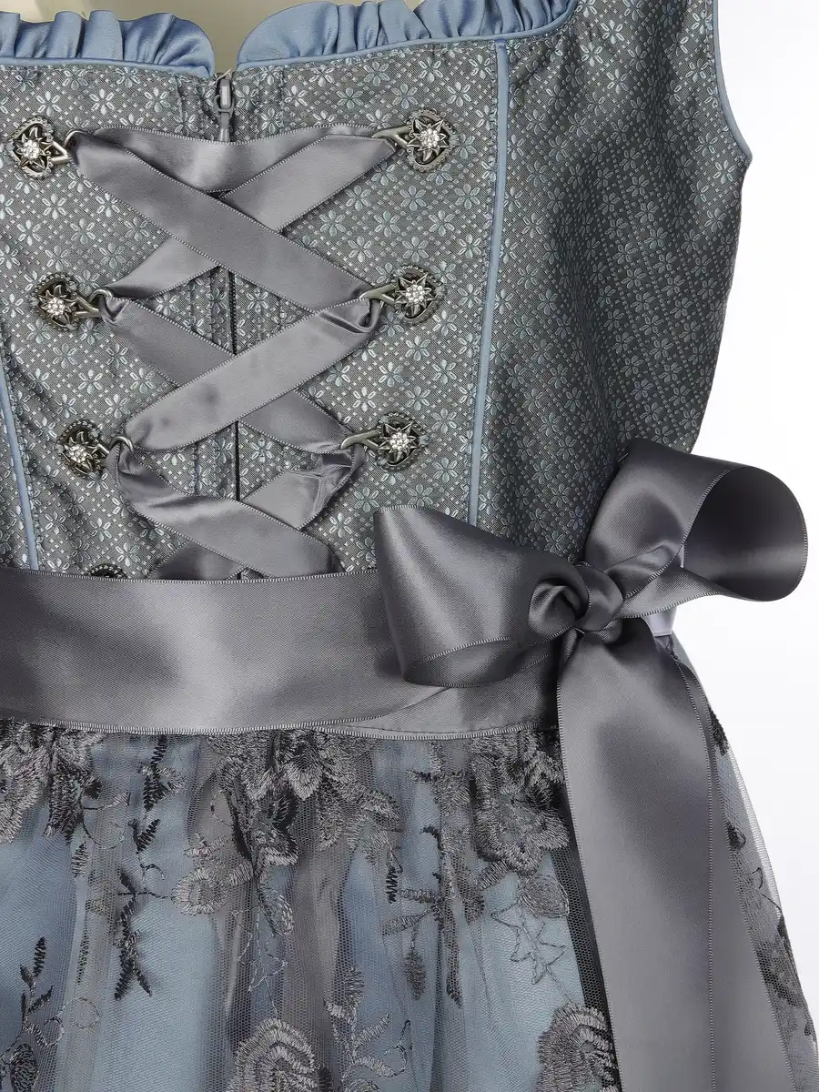 Bild 3 von Damen Dirndl mit Spitzenschürze Blau