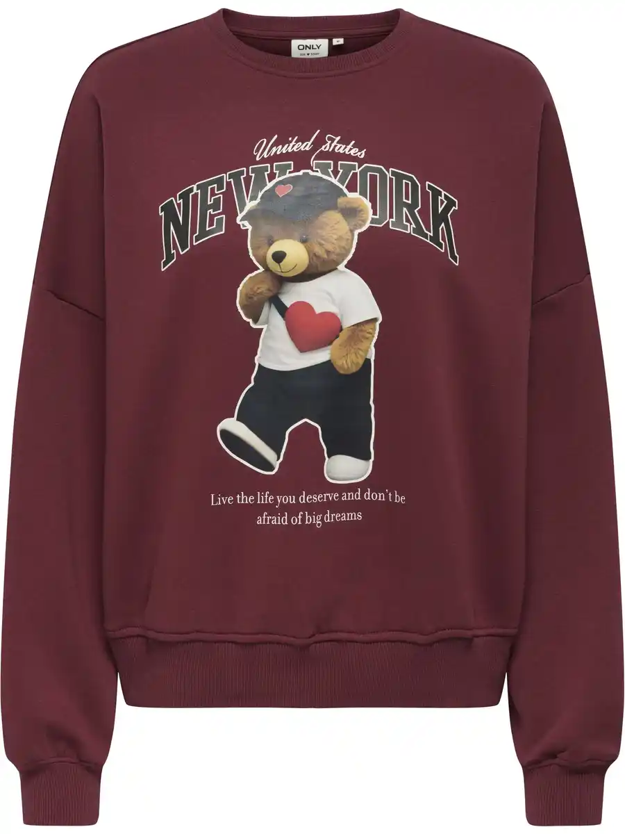 Bild 1 von Only ONLLINDA L/S BEAR O-NECK CS Sweatshirt Rot