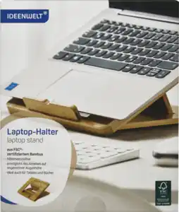 IDEENWELT Laptop Halter Bambus