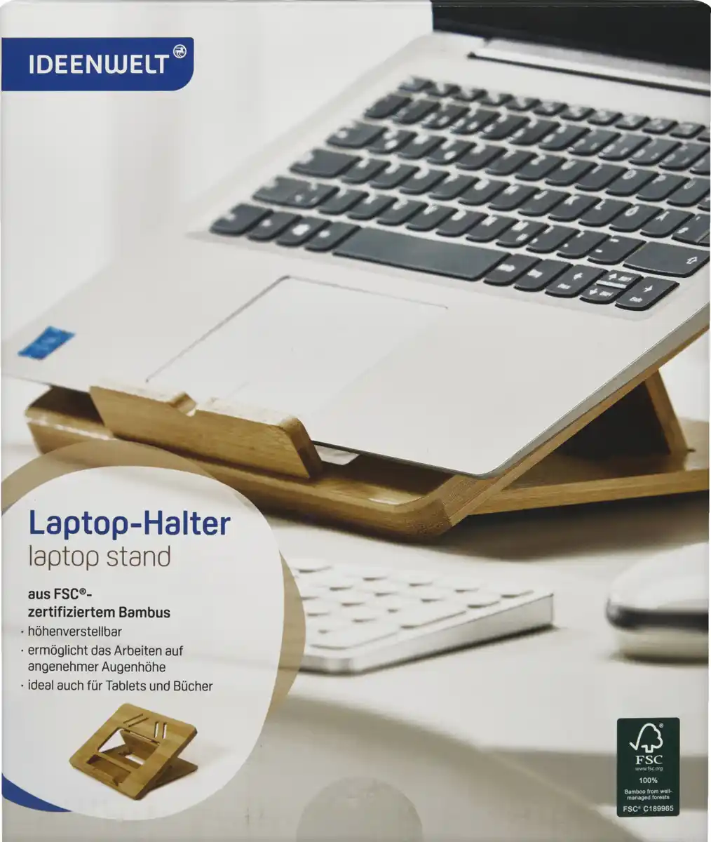 Bild 1 von IDEENWELT Laptop Halter Bambus