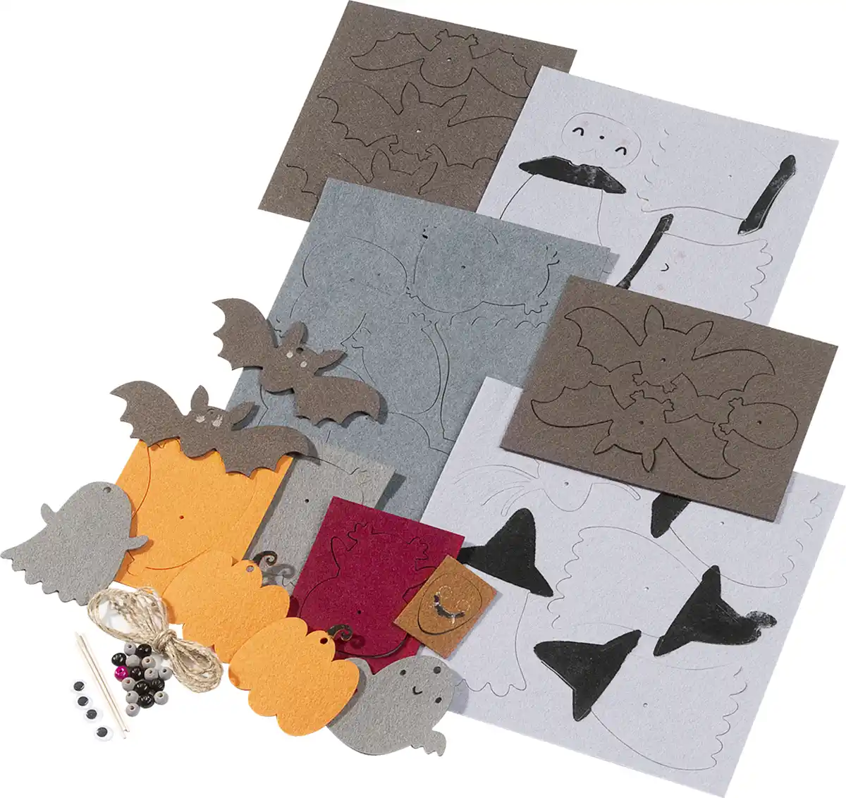 Bild 1 von IDEENWELT Filz-Bastelset Halloween + 1 Girlande