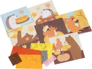 IDEENWELT Bastelset Filzbilder Herbsttiere