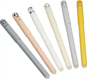 IDEENWELT 6er Set Radierbare Tintenroller Tiere