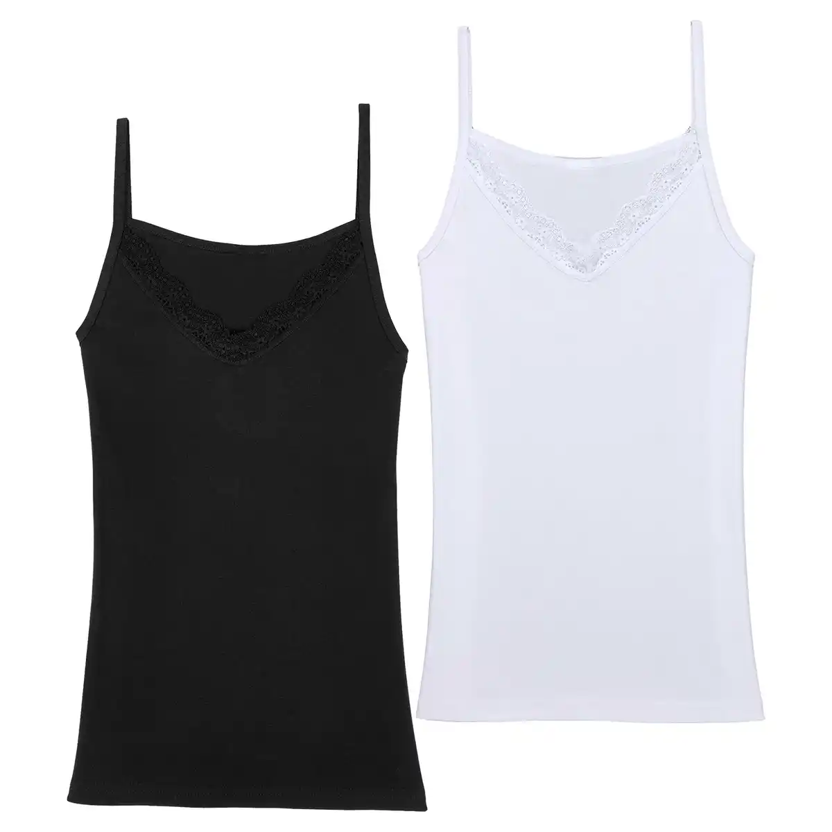 Bild 1 von UP2FASHION BASICS Damen Unterhemd, 2er-Pack - Strap V neck