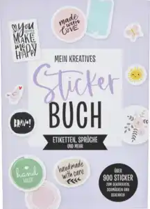 IDEENWELT Stickerbuch Etiketten, SprĂĽche & mehr
