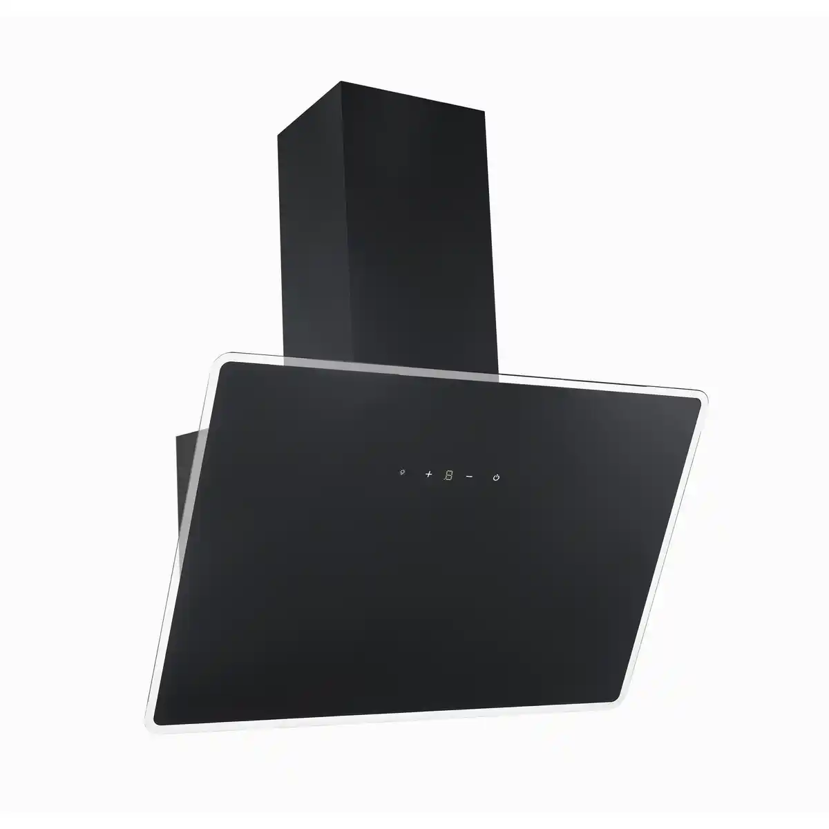 Bild 1 von Respekta Schräghaube 'CH112080S' Metall/Glas schwarz 80 cm