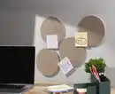 Bild 2 von IDEENWELT Filz-Pinnwand Kreis beige