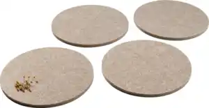 IDEENWELT Filz-Pinnwand Kreis beige