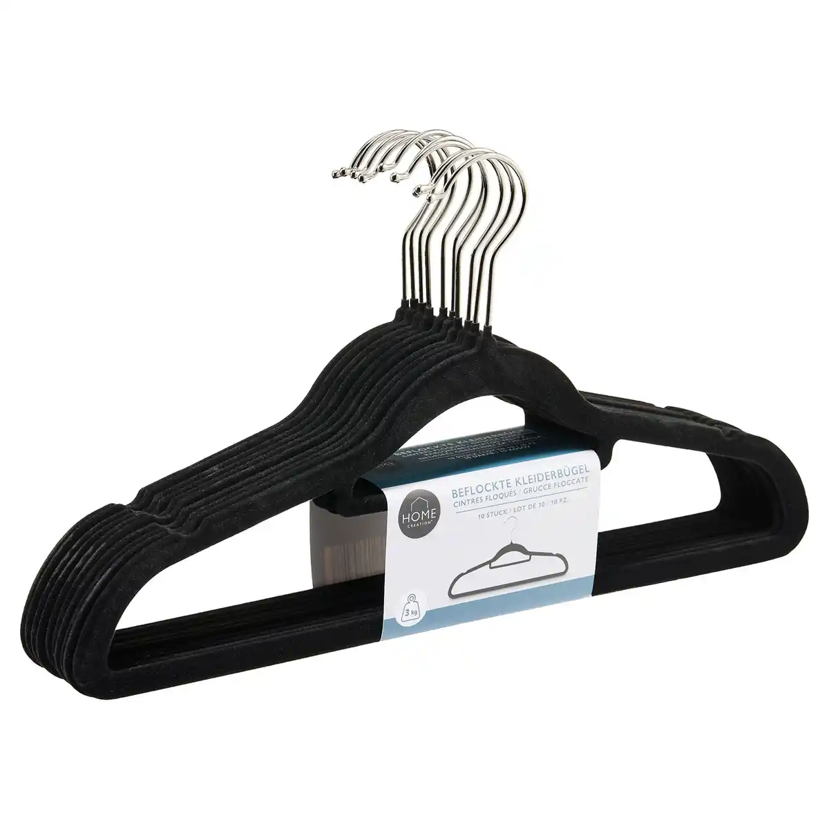 Bild 1 von HOME CREATION Kleiderbügel Beflockt, 10er-Pack