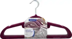 IDEENWELT 10er Set Beflockte Kleiderbügel rosa