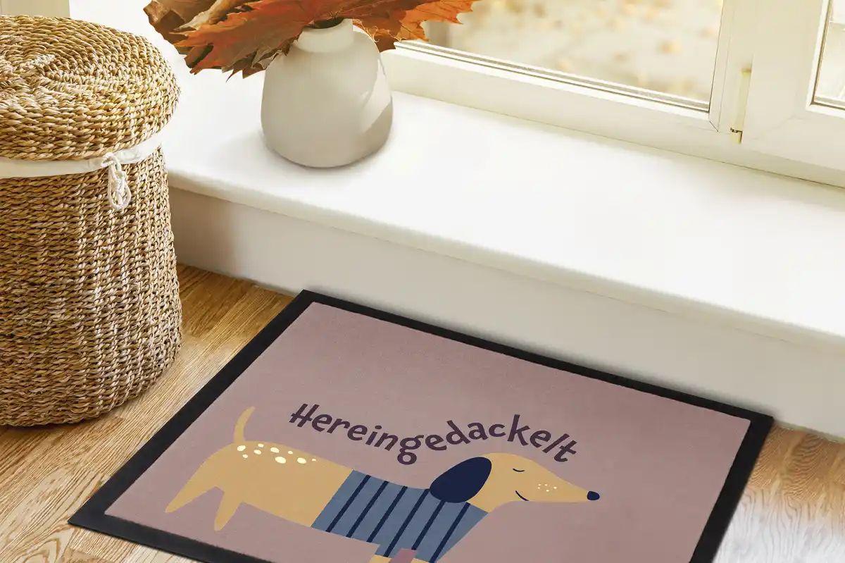 Bild 2 von IDEENWELT Schmutzfangmatte "Hereingedackelt"