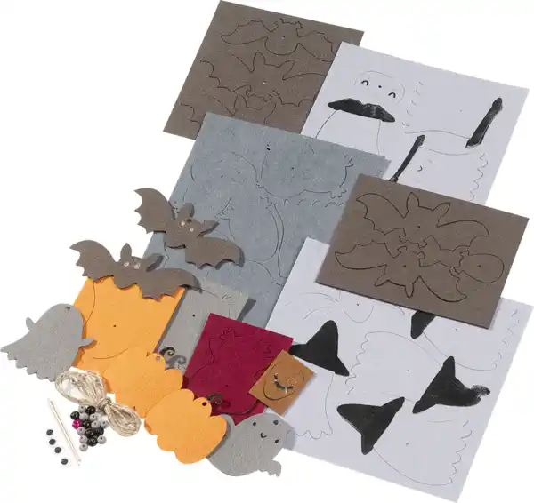 Bild 2 von IDEENWELT Filz-Bastelset Halloween + 1 Girlande