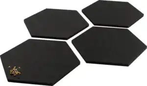 IDEENWELT Filz-Pinnwand Hexagon schwarz