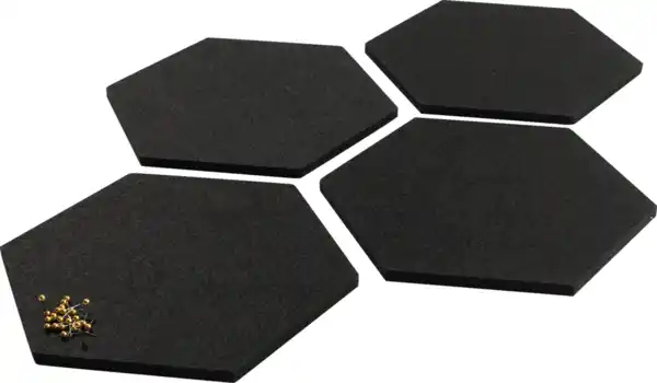 Bild 1 von IDEENWELT Filz-Pinnwand Hexagon schwarz